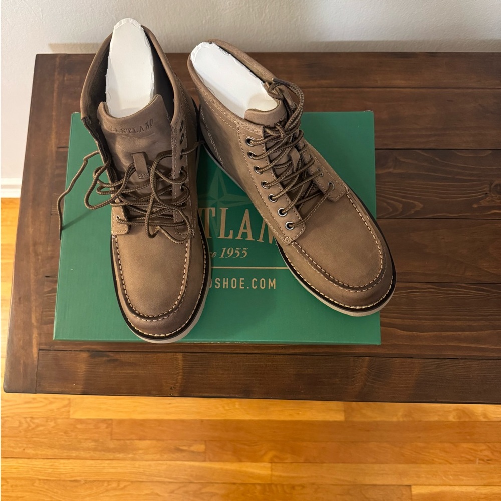 Eastland Men's Brown Leather Moc Toe Boots